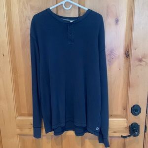 IZOD Vintage Mens 3XL Navy Blue Long Sleeve Shirt